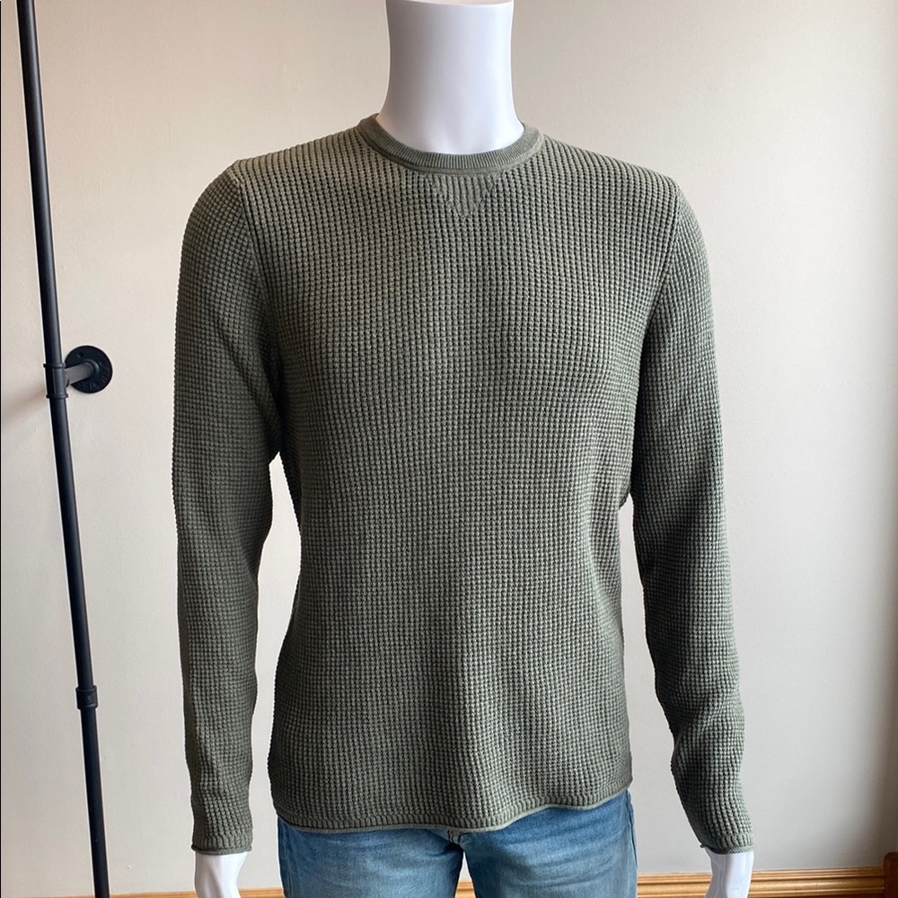 NWT! Billy Reid mini waffle crew Sweater